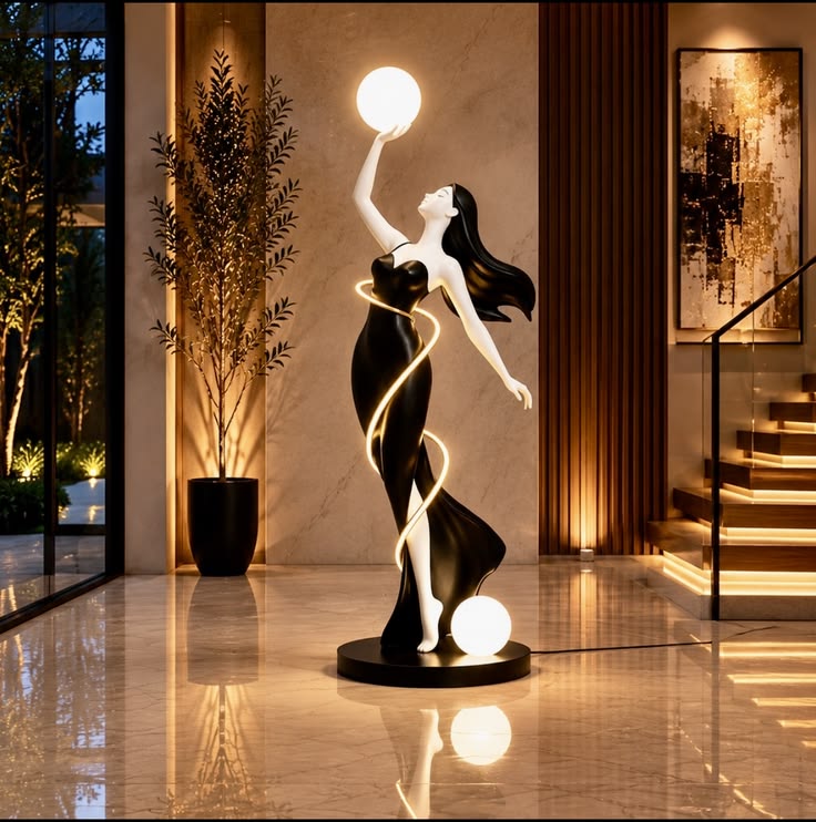 Ceramic Arc Floor Lamp